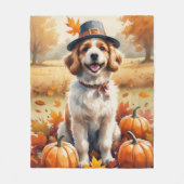 Coton De Tulear In Herfstbladeren Thanksgiving Kun Fleece Deken (Voorkant)