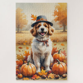 Coton De Tulear in herfstbladeren Thanksgiving kun Legpuzzel