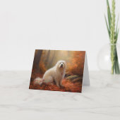 Coton De Tulear in herfstbladeren val inspireren  Kaart (Voorkant)