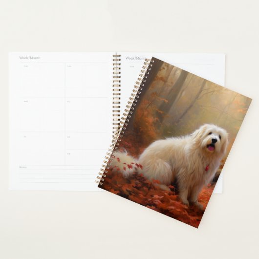 Coton De Tulear in Herfstbladeren vallen Inspirere Planner (Display)