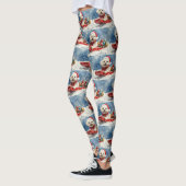 Coton De Tulear in Sledge Laat het Sneeuwen Kerstm Leggings (Links)