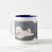 Coton de Tulear - Joci Tweekleurige Koffiemok (Voorkant links)