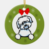 Coton de Tulear Kerstkerst Klassic Keramisch Ornament (Voorkant)