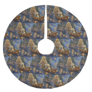 Coton De Tulear Kerstmis Feestelijke Reis Kerstboom Rok