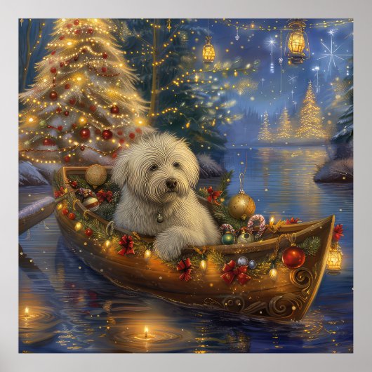 Coton De Tulear Kerstmis Feestelijke Reis Poster (Voorkant)