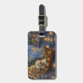 Coton de Tulear Kerstvakantie Bagagelabel (Voorkant verticaal)