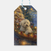 Coton de Tulear Kerstvakantie Cadeaulabel (Achterkant)