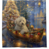 Coton de Tulear Kerstvakantie Douchegordijn (Voorkant)