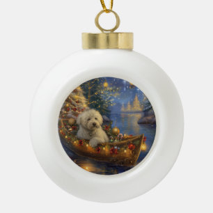 Coton de Tulear Kerstvakantie Keramische Bal Ornament