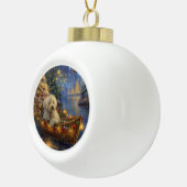 Coton de Tulear Kerstvakantie Keramische Bal Ornament (Rechts)