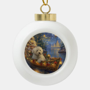 Coton de Tulear Kerstvakantie Keramische Bal Ornament