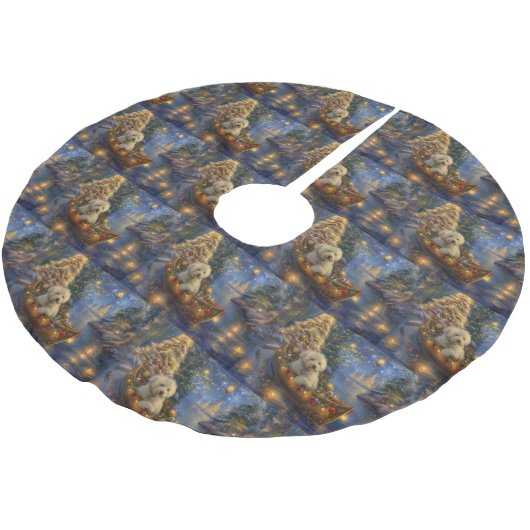 Coton de Tulear Kerstvakantie Kerstboom Rok (Gekanteld)