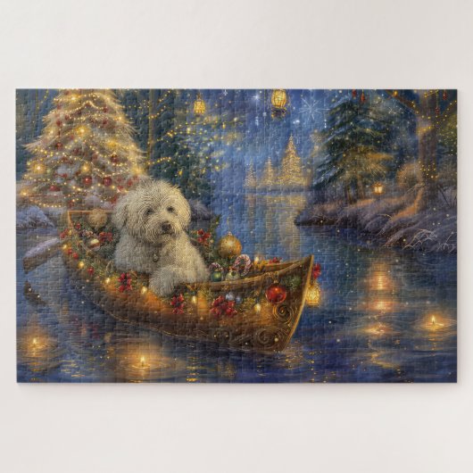 Coton de Tulear Kerstvakantie Legpuzzel (Horizontaal)