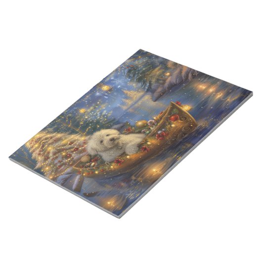 Coton de Tulear Kerstvakantie Notitieblok (Schuin)