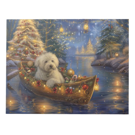 Coton de Tulear Kerstvakantie Notitieblok (Voorkant)