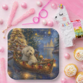 Coton de Tulear Kerstvakantie Papieren Bordje (Feest)