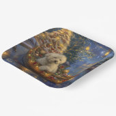 Coton de Tulear Kerstvakantie Papieren Bordje (Gebogen)