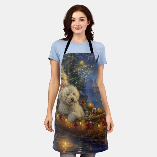 Coton de Tulear Kerstvakantie Schort (Gedragen)