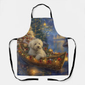 Coton de Tulear Kerstvakantie Schort (Voorkant)