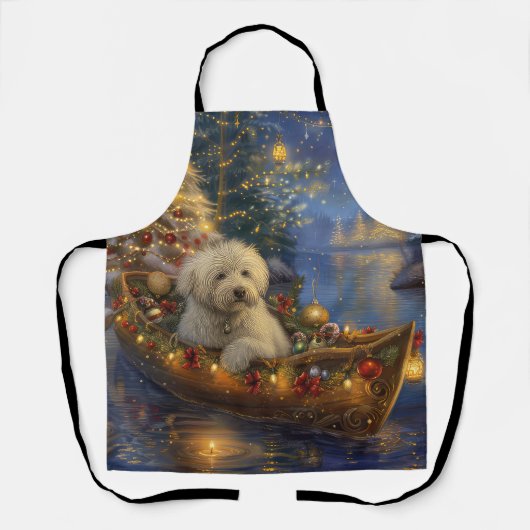 Coton de Tulear Kerstvakantie Schort (Voorkant)