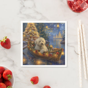 Coton de Tulear Kerstvakantie Servet