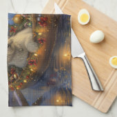 Coton de Tulear Kerstvakantie Theedoek (Quarter Fold)