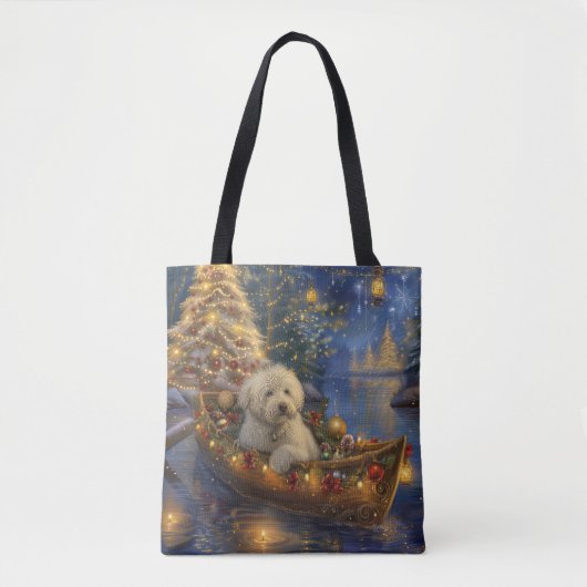 Coton de Tulear Kerstvakantie Tote Bag (Voorkant)