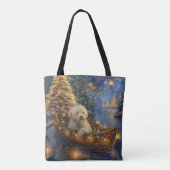 Coton de Tulear Kerstvakantie Tote Bag (Achterkant)