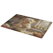 Coton de Tulear Kookt in Keuken Snijplank (Hoek)