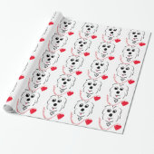 Coton de Tulear Love Cadeaupapier (Uitgerold)