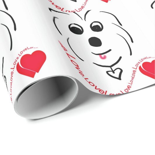 Coton de Tulear Love Cadeaupapier (Rol Hoek)