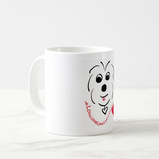 Coton de Tulear Love Koffiemok (Voorkant links)