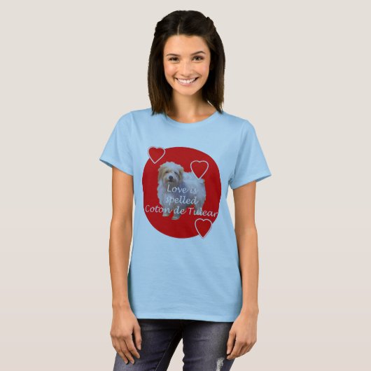 COTON de Tulear Love T-shirt (Voorkant volledig)