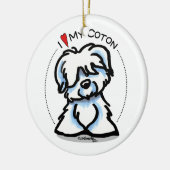 Coton de Tulear Lover Keramisch Ornament (Links)