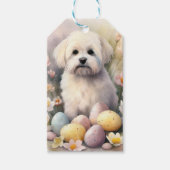 Coton De Tulear met Pasen Eieren Vakantie Cadeaulabel (Voorkant)