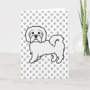 Coton de Tulear Mooie Cartoonhond Illustratie Kaart