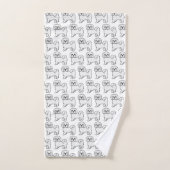 Coton de Tulear Mooie Cartoonhond Patroon Bad Handdoek (Handdoek)