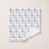 Coton de Tulear Mooie Cartoonhond Patroon Bad Handdoek (Wasdoekje)