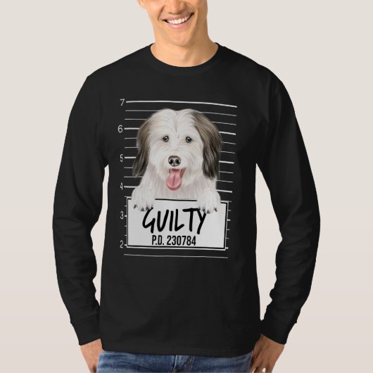 Coton De Tulear Mugshot Guilty Dog T-shirt (Voorkant)