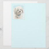 Coton de Tulear Painting - Cute Original Dog Art (Voorkant / Achterkant)