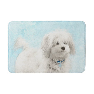 Coton de Tulear Painting - Cute Original Dog Art Badmat