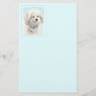 Coton de Tulear Painting - Cute Original Dog Art Briefpapier