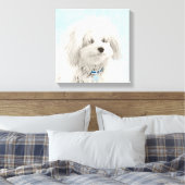 Coton de Tulear Painting - Cute Original Dog Art Canvas Afdruk (Insitu (Slaapkamer))