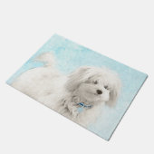 Coton de Tulear Painting - Cute Original Dog Art Deurmat (Schuin)