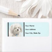 Coton de Tulear Painting - Cute Original Dog Art Etiket (Insitu)