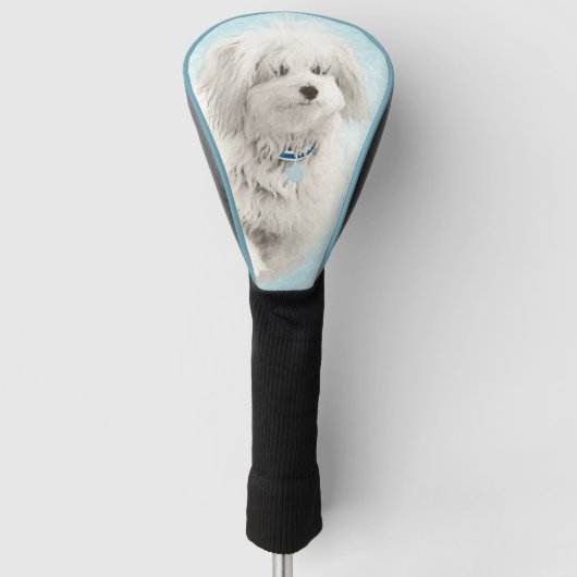 Coton de Tulear Painting - Cute Original Dog Art Golfheadcover (Voorkant)