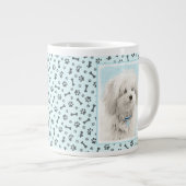 Coton de Tulear Painting - Cute Original Dog Art Grote Koffiekop (Voorkant rechts)