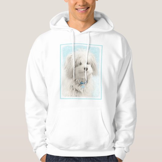 Coton de Tulear Painting - Cute Original Dog Art Hoodie (Voorkant)