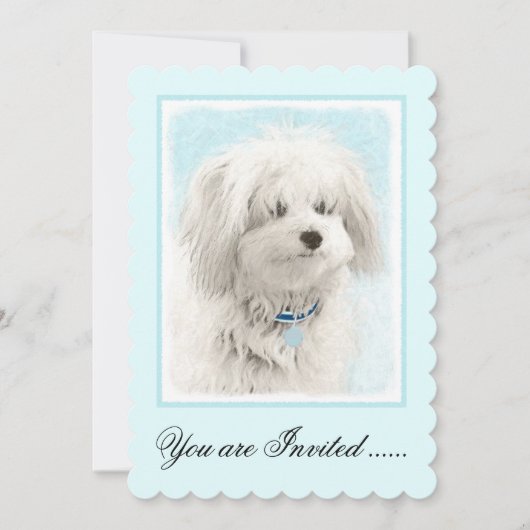 Coton de Tulear Painting - Cute Original Dog Art Kaart (Voorkant)