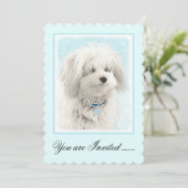 Coton de Tulear Painting - Cute Original Dog Art Kaart (Staand voorkant)